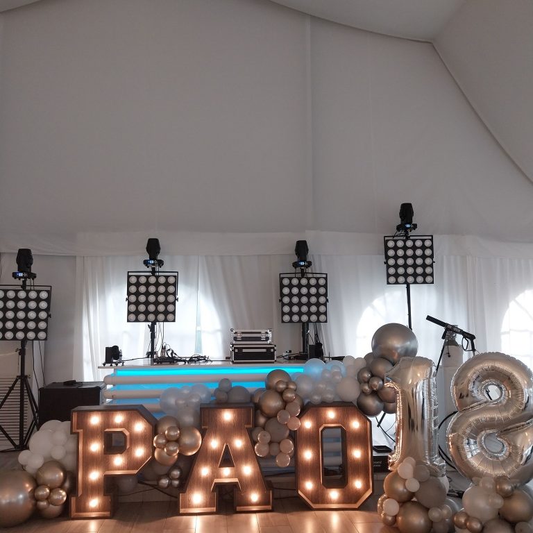 Decoraciones De Fiesta De Cupleaños Núero 18 Para Hobres, Azul Arino, Dorado, Pancarta De
